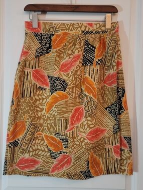 Jungle Print Faux Wrap Skirt